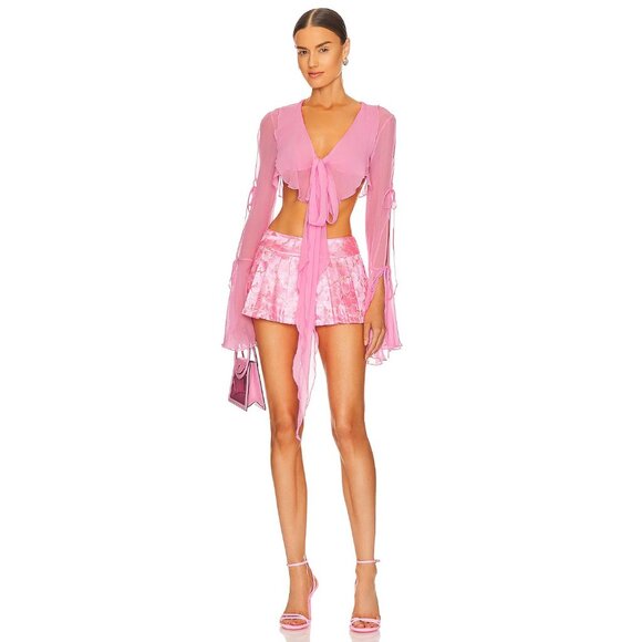 Kim Shui Dresses & Skirts - Kim Shui Pleated Mini Skort Pink  Skirt Pleated